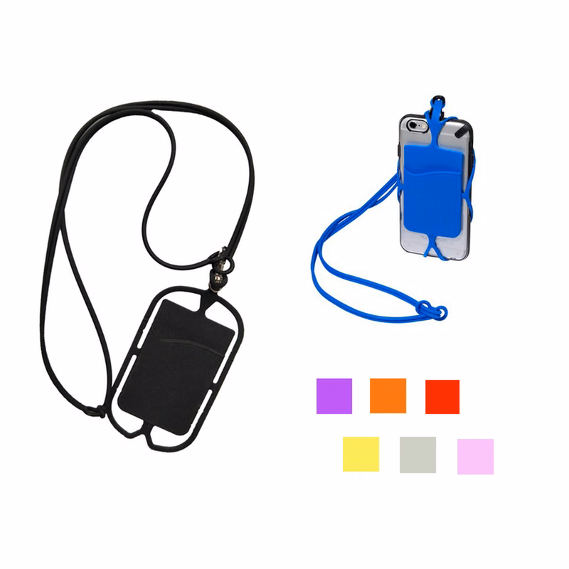 Silicone Lanyard Smart Phone and Card Holder