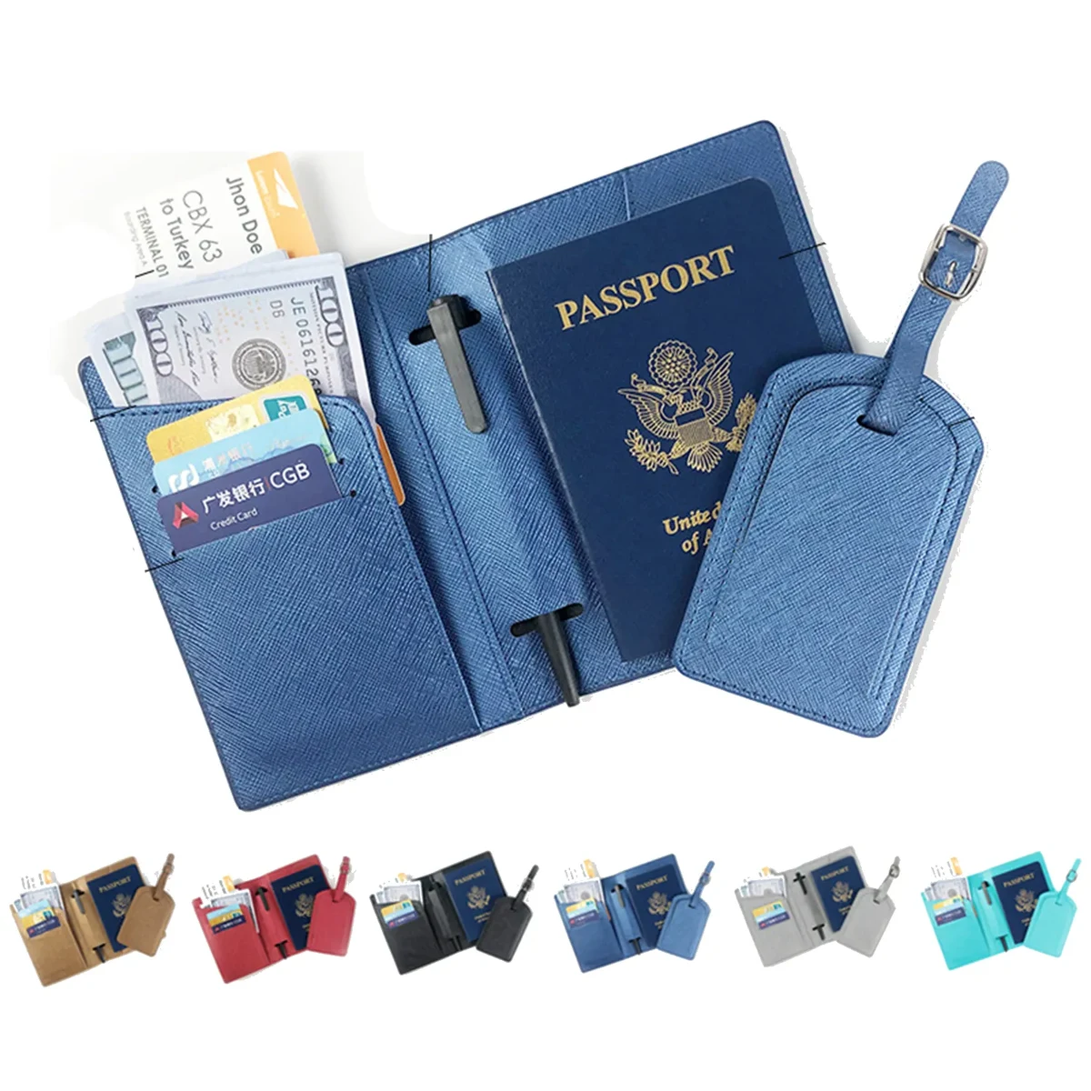 Passport Holder Luggage Tag Set 1