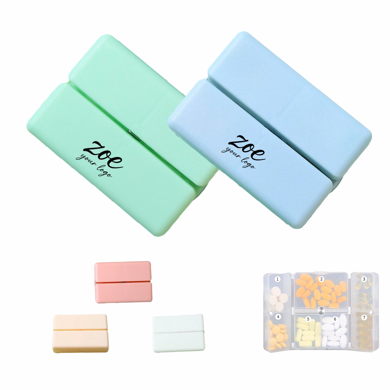 7 Compartment Magnetic Flip Cover Pill Box