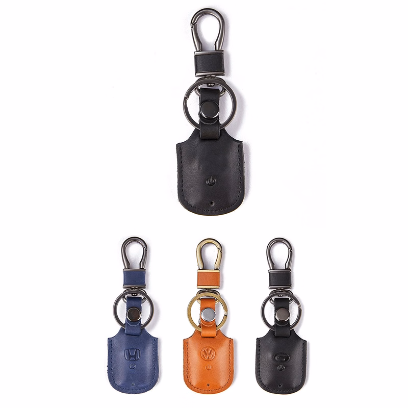 Case Keychain For Apple Airtag Holder PU Tag Clip Key Ring
