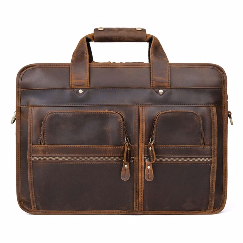 Leather Briefcase for Men Laptop Bag