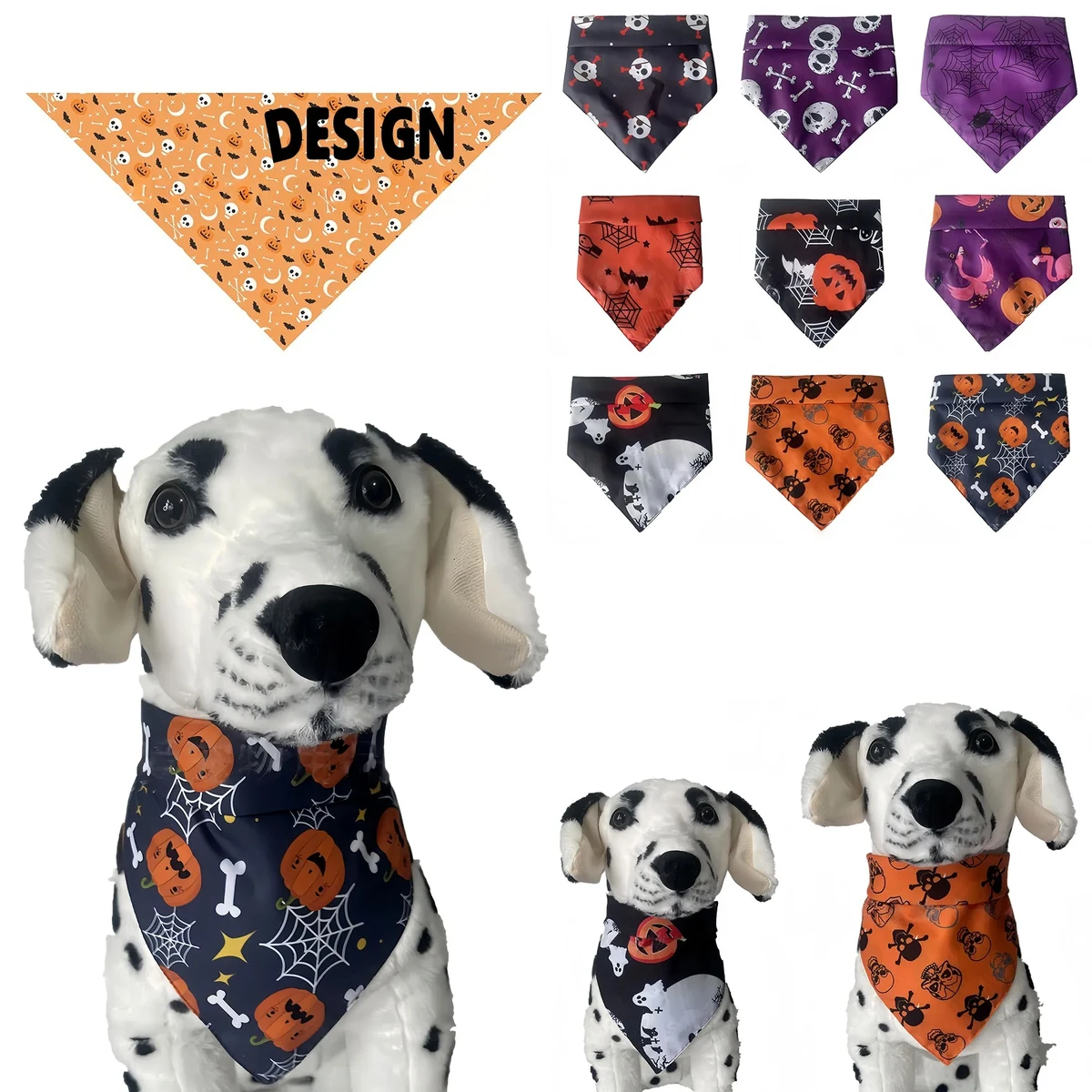 Halloween Pet Triangle Drool Bib 1