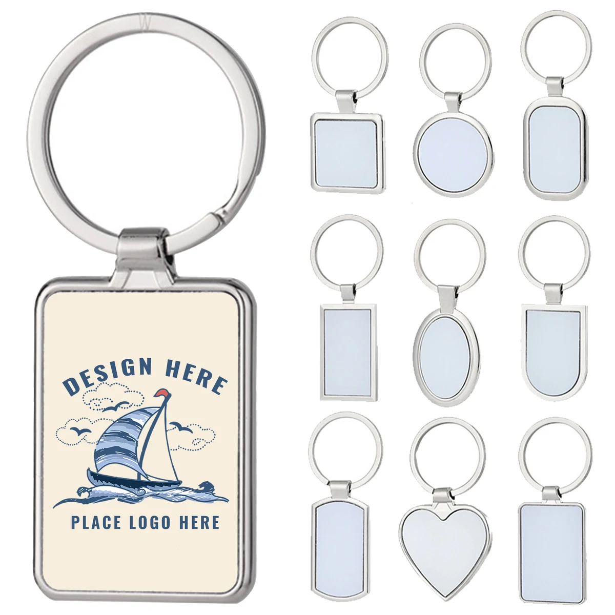 Custom Shape Metal Keychain ?C 6 Styles Available 1