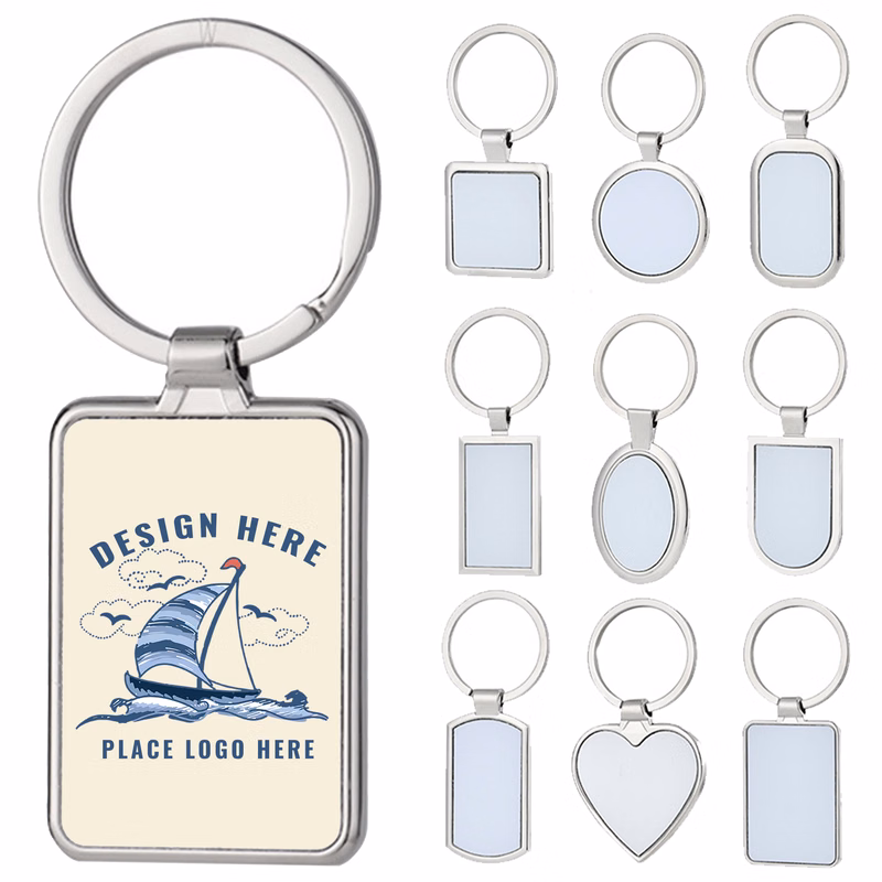 Custom Shape Metal Keychain ?C 6 Styles Available