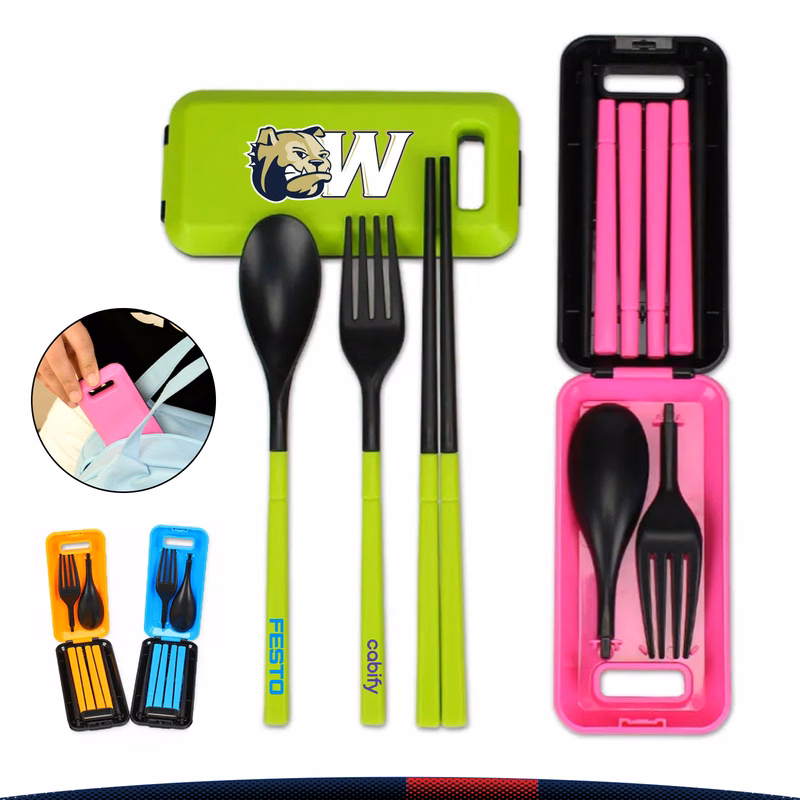 Eateria 3-Piece Screw-Apart Plastic Cutlery Set