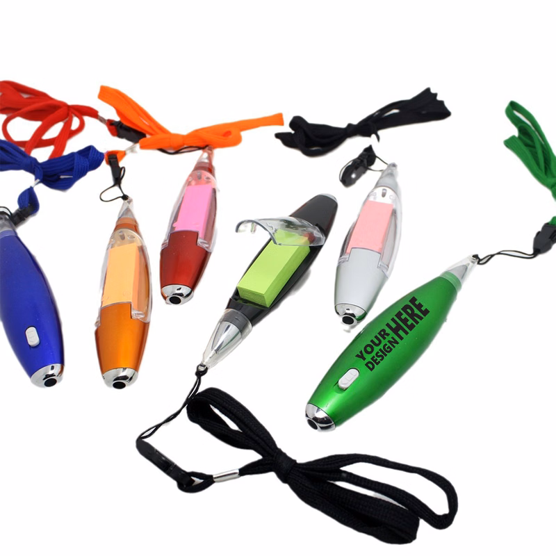 Multi-Function Lanyard Notepad Light Pen