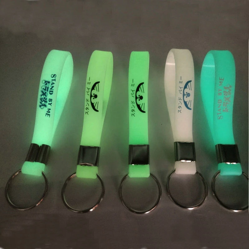 Glow in the Dark Silicone Keychain Bracelet 1