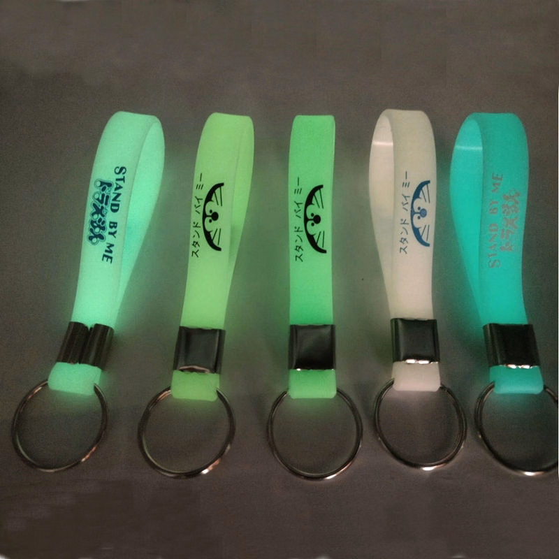 Glow in the Dark Silicone Keychain Bracelet