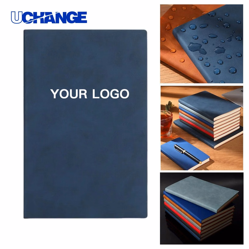 PU Leather Bound Notebook Journal for Meetings
