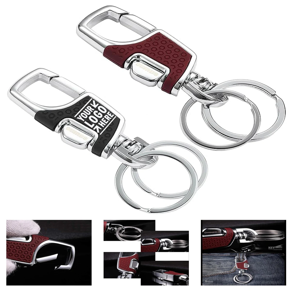 Men Stainless Heavy Duty Car Keychain Elegance Key Holder 1