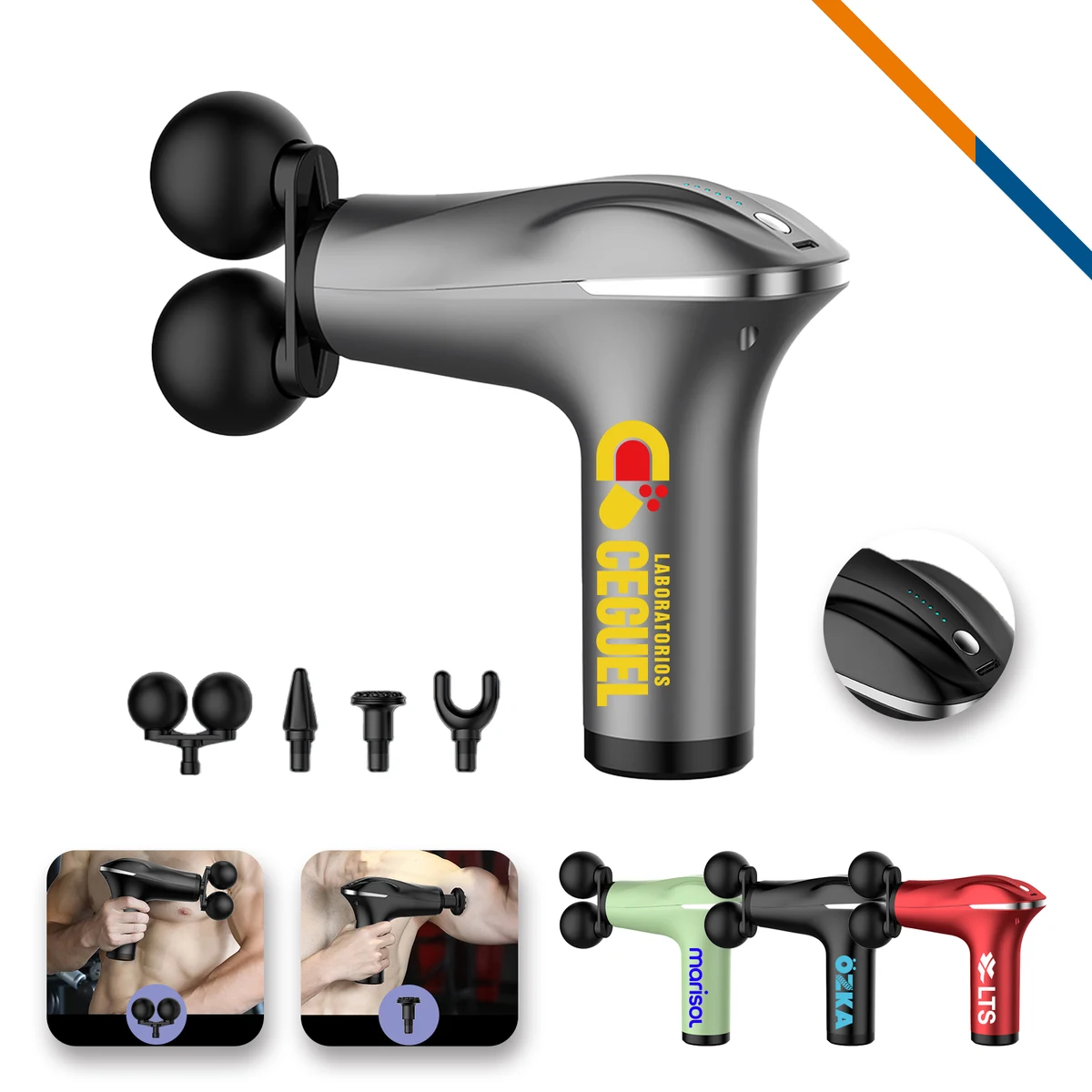 Pazlo Double Heads Massage Gun 1