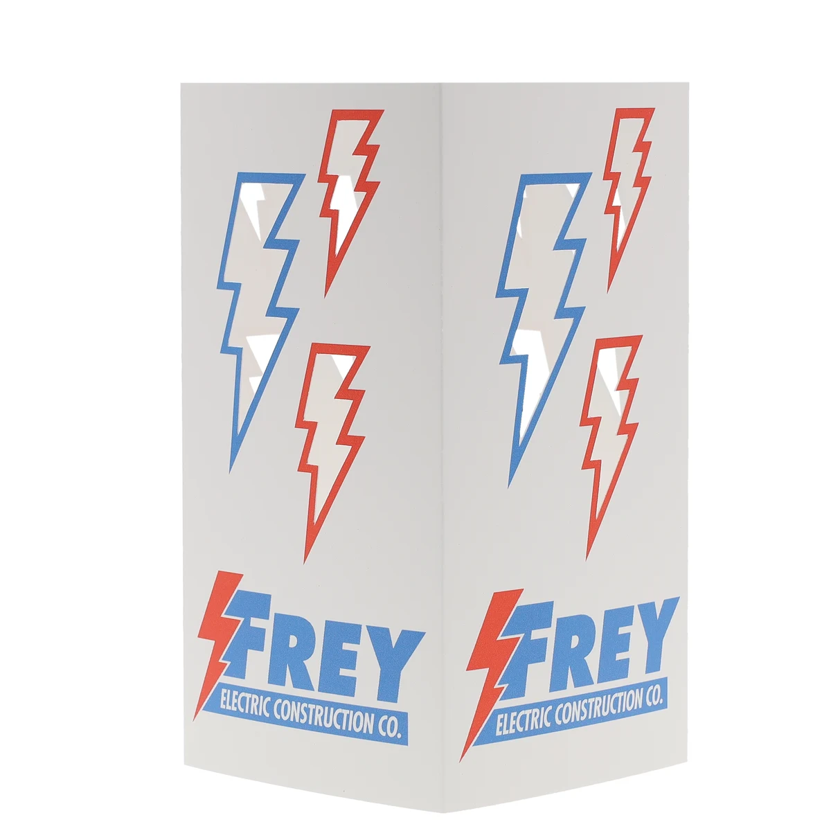 Table Luminary Card Stock 12 pt 4 Sided 4.250" x 4.250" x 8.000" Lightning White Digital Print 1