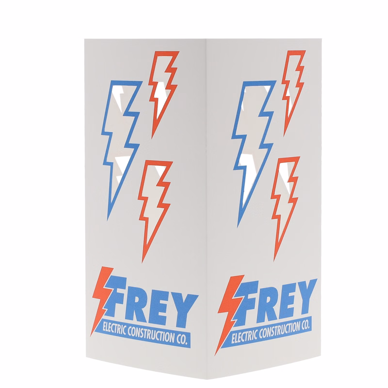 Table Luminary Card Stock 12 pt 4 Sided 4.250" x 4.250" x 8.000" Lightning White Digital Print