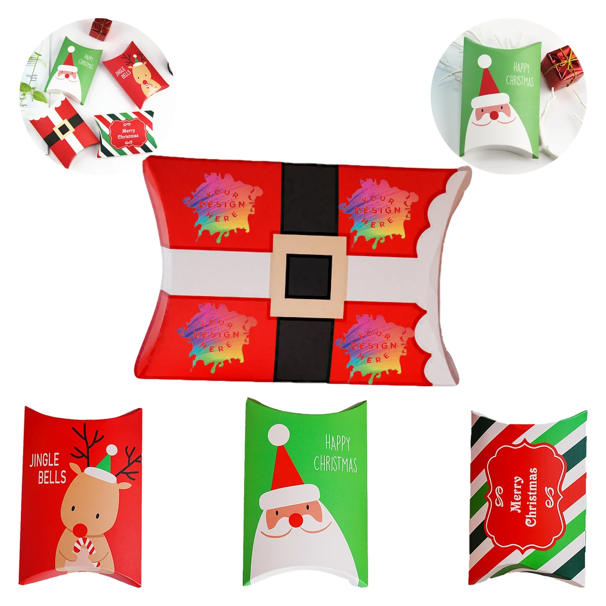 MOQ 100pcs Santa Reindeer Snack Box 1