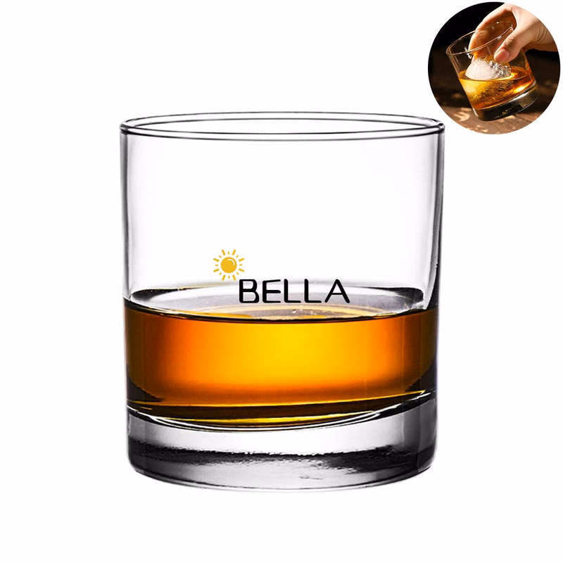 10 oz Clear Thick Base Whiskey Ice Hockey Cup Glasses