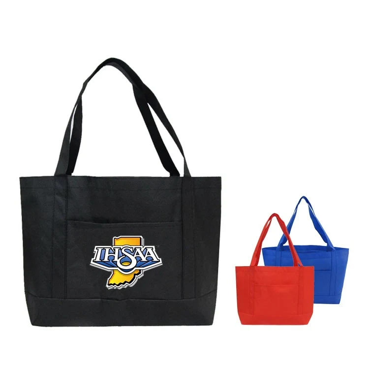 Solid Color Non Woven Open Tote 1