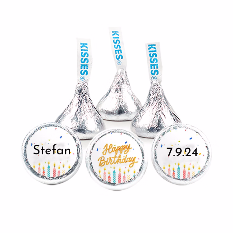 Birthday Balloon Design - Hershey's Kisses w/ Full Color Label