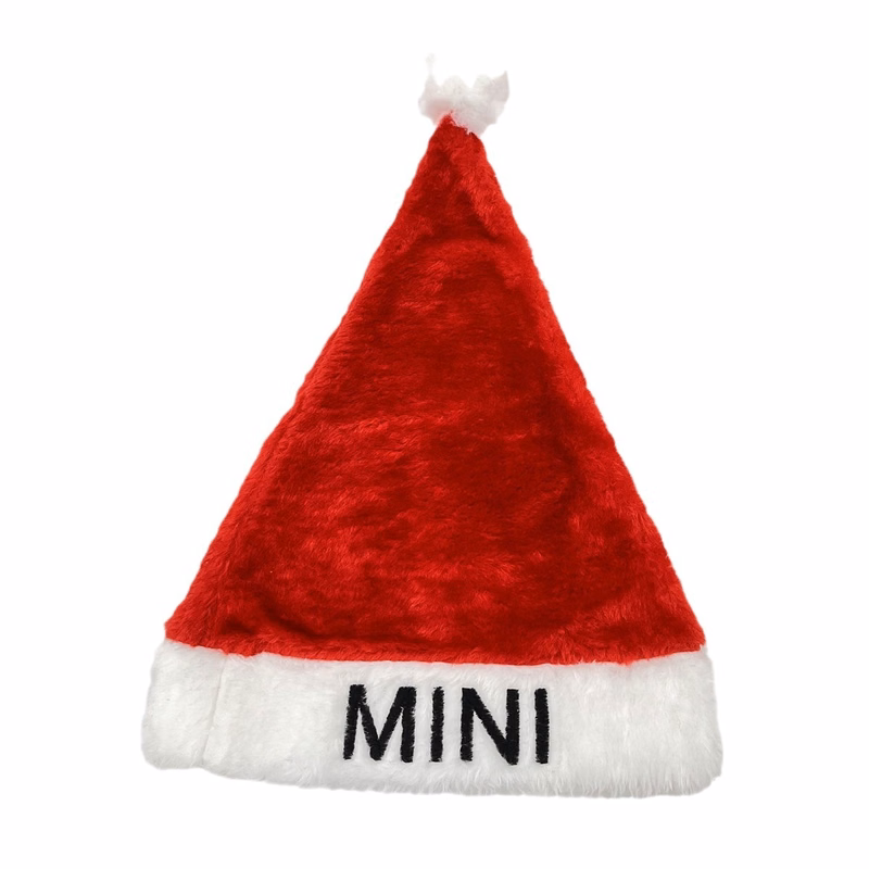 Customizable Red Plush Christmas Hat