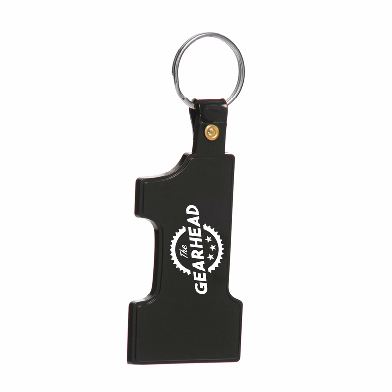 1-Shaped Soft Plastic Key Tag (1 Color Imprint)