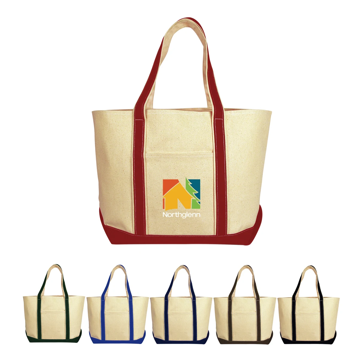 16 oz. Heavy Duty Large Cotton Canvas Tote Bag Boat Bag 1