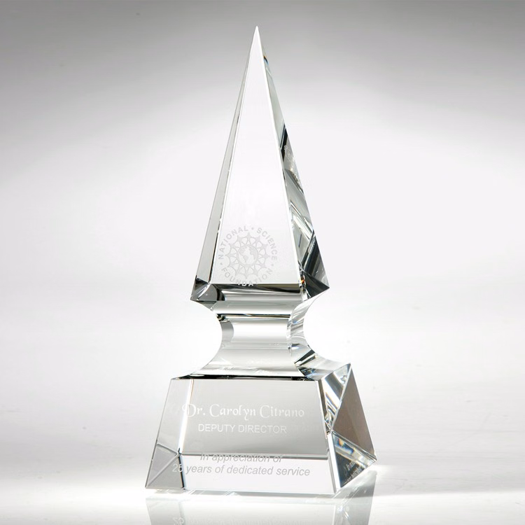 11" Crystal Award-Spear_D195CA