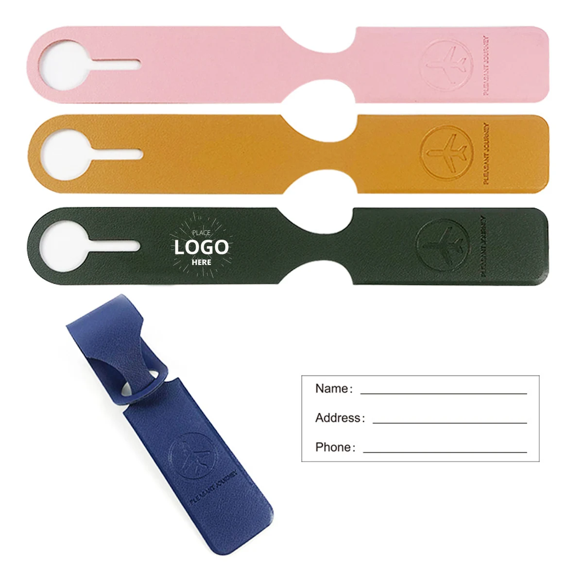 Long Strip PU Luggage Name Tag 1