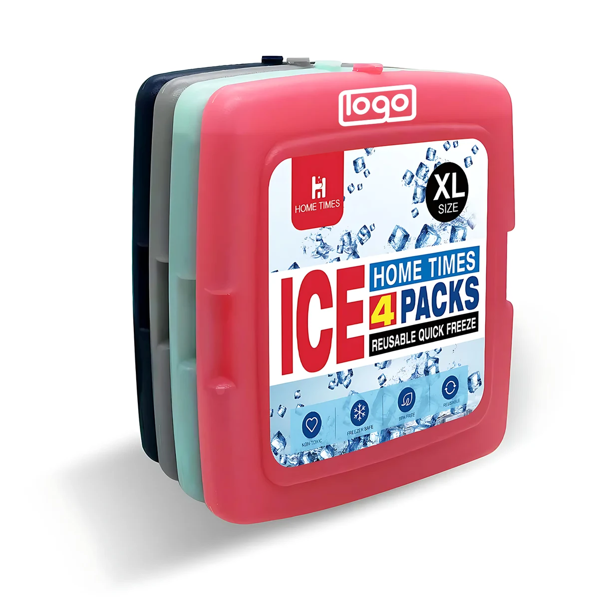 Reusable Quick-Freeze Ice Packs - Slim & Space-saving 1