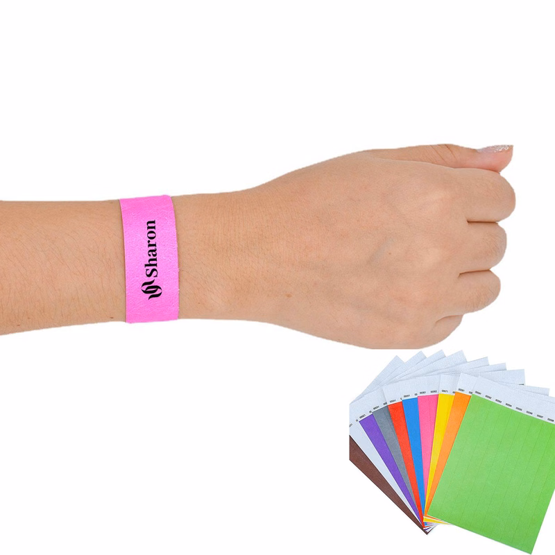 Custom color Tyvek Wristbands