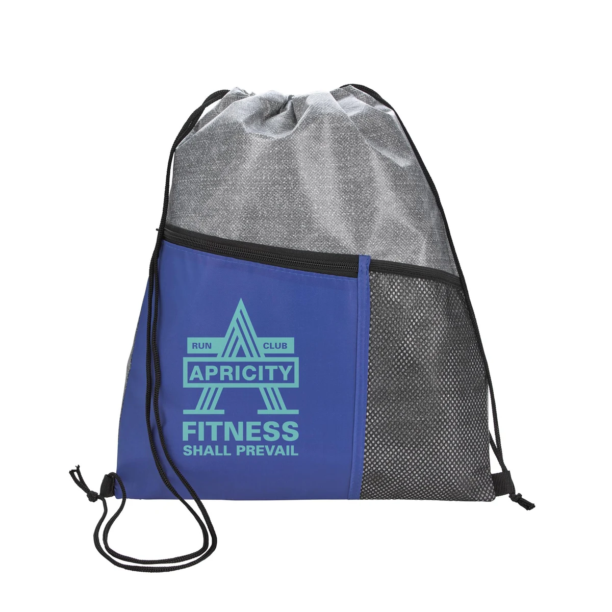 Good Value™ Heathered RPET Non-Woven Drawstring Backpack 1