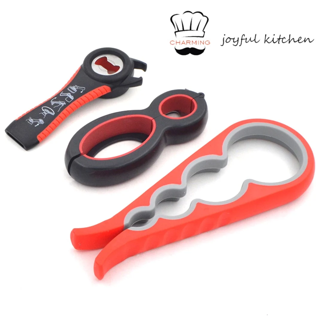 5in 1 Multi Function Can Opener Kit with Silicone Handle 1