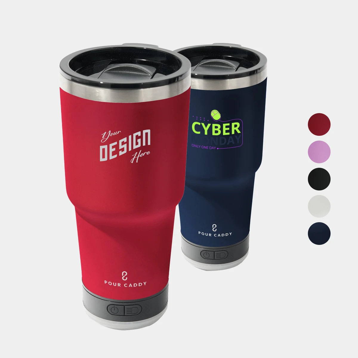 Pour Caddy® Go Caddy 28 oz Insulated Tumbler with Bluetooth Speaker 1