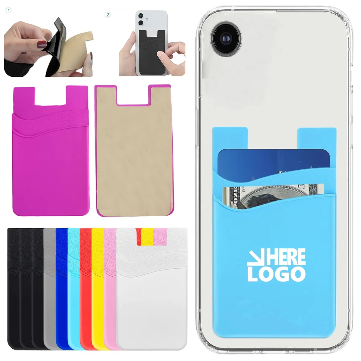 Phone Stick on Double Wallet 1