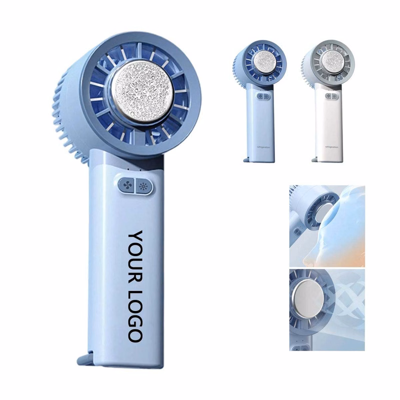 Rechargeable Handheld Fan with Built In Cooling Chip