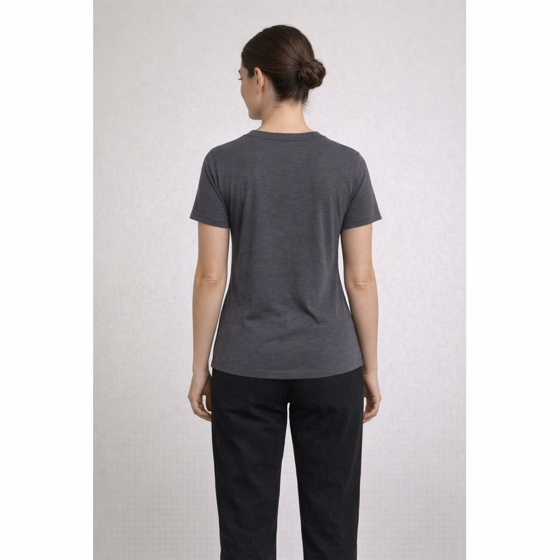 VERA RINGSPUN SLUB V-NECK TEE