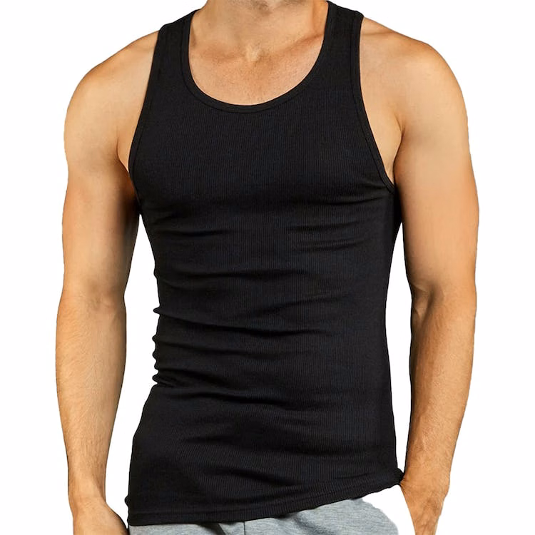 Men's Tank Tops - Black & Gray Size S 3 Pack