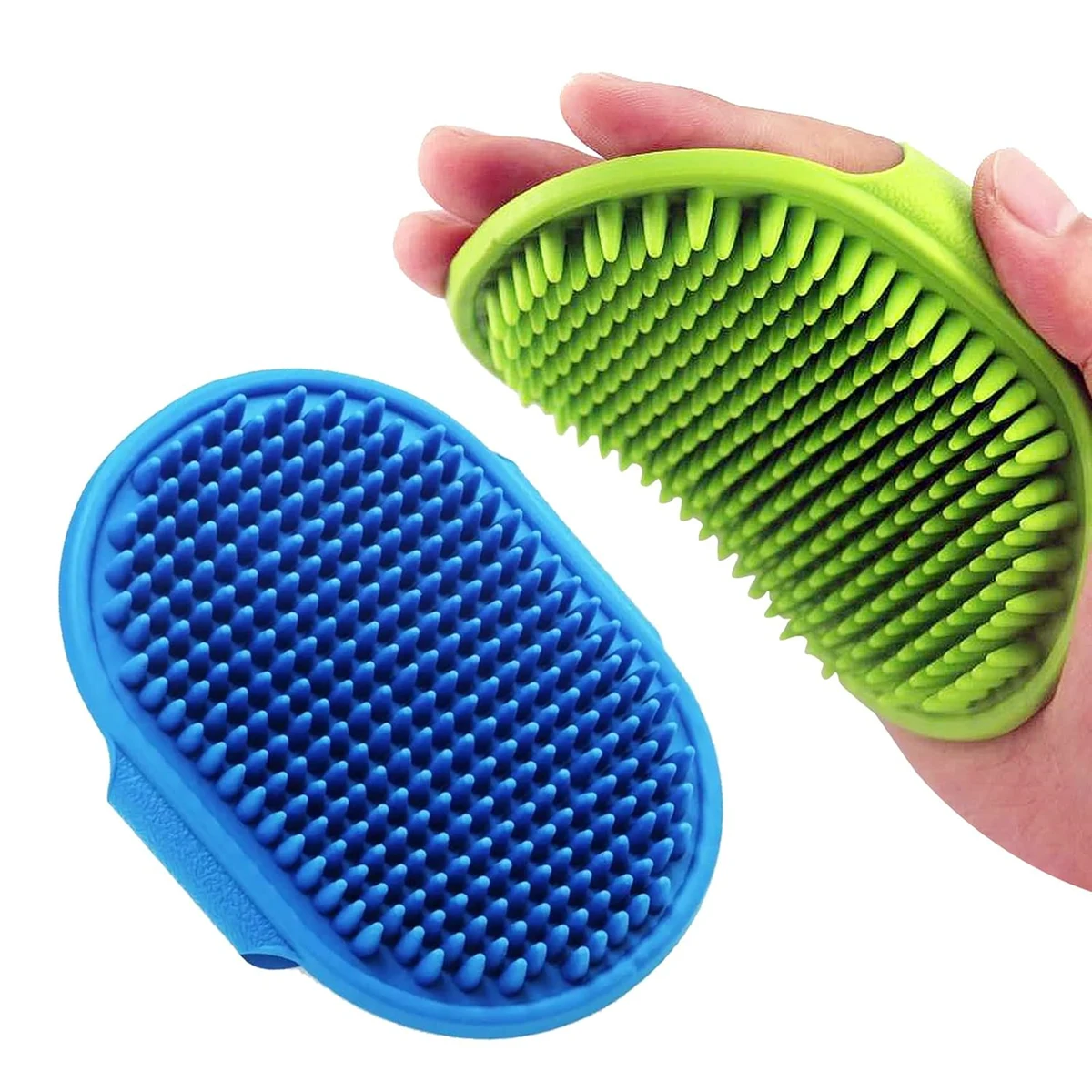 Pet Shampoo Bath Brush With Rubber Comb 1