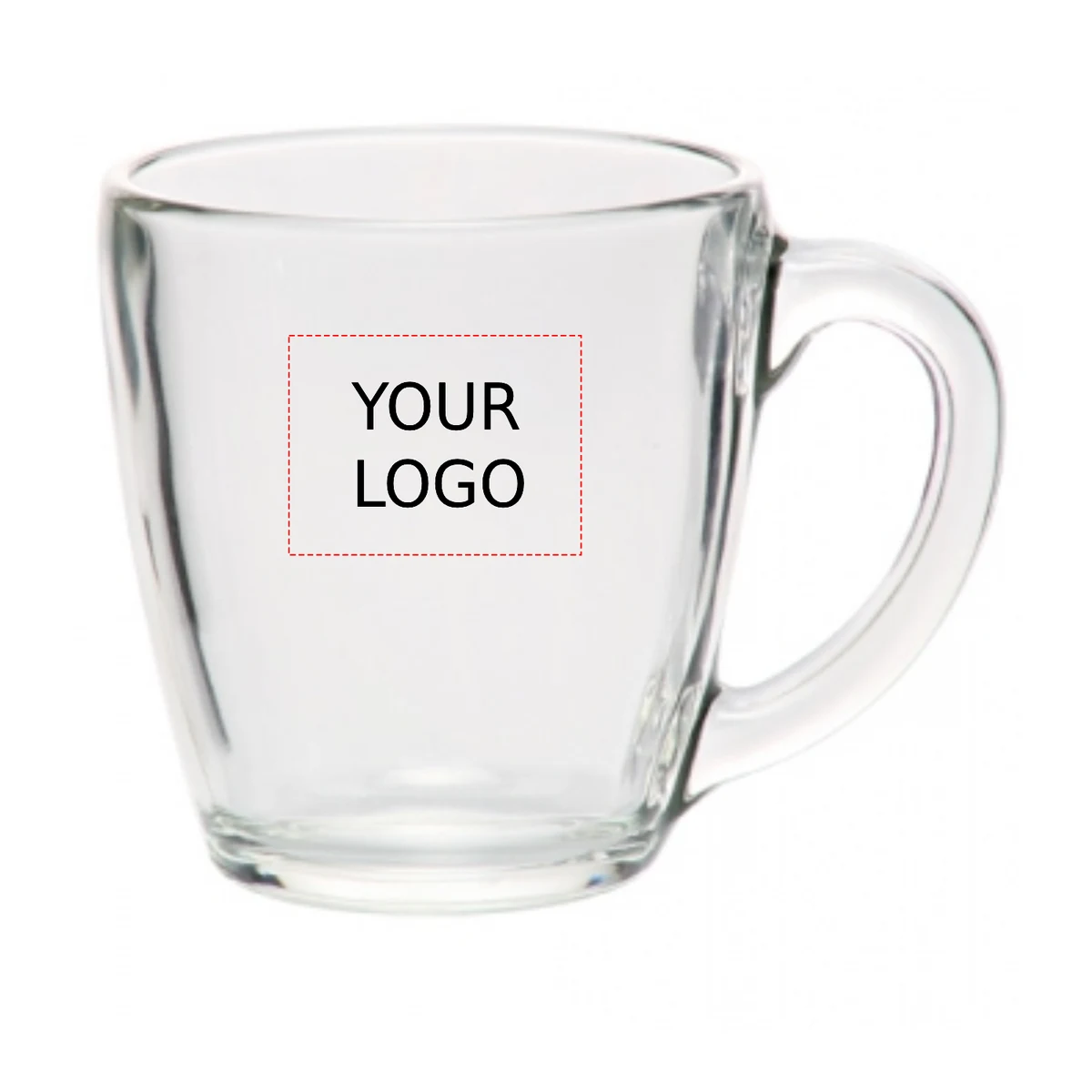 Clear Elegant Tapered Glass Mug, 15.5 oz. 1