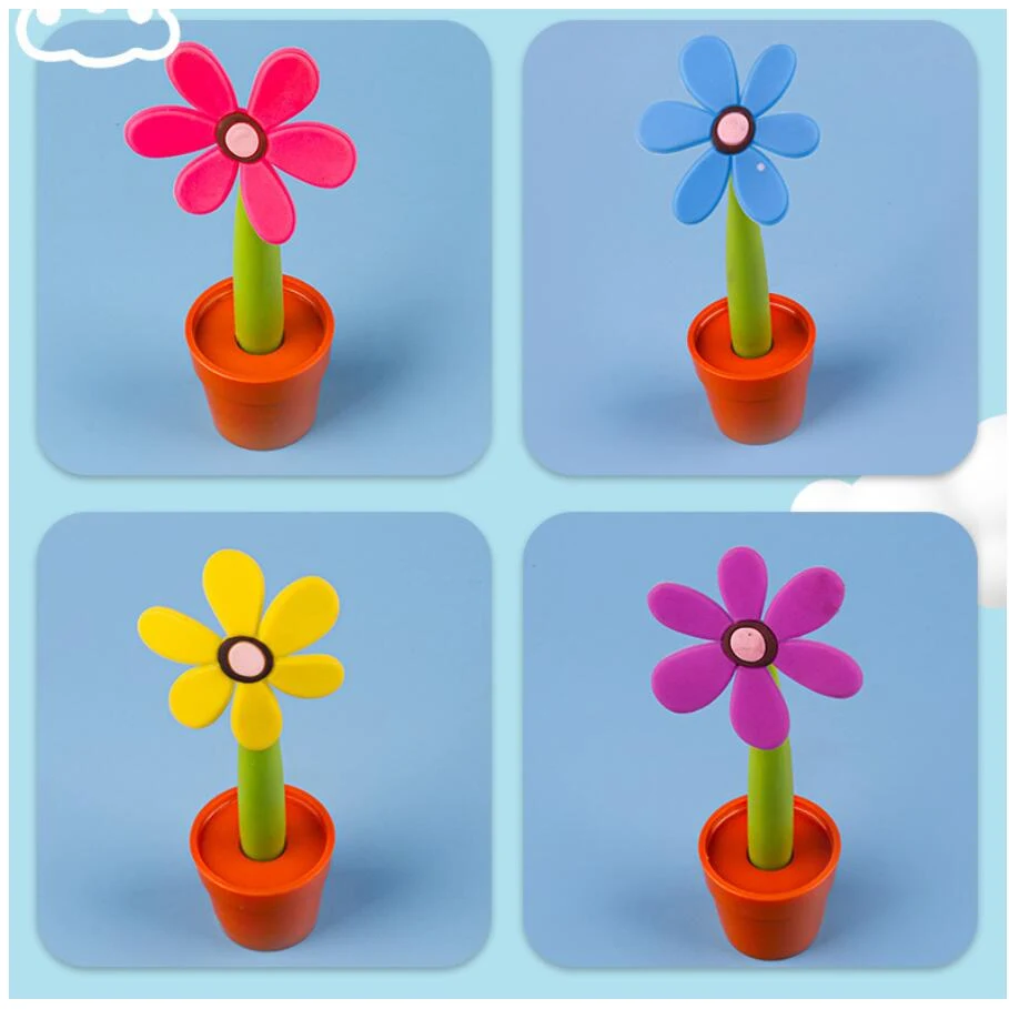Cartoon Child Ballpoint Pen Flower Pot Shape 1
