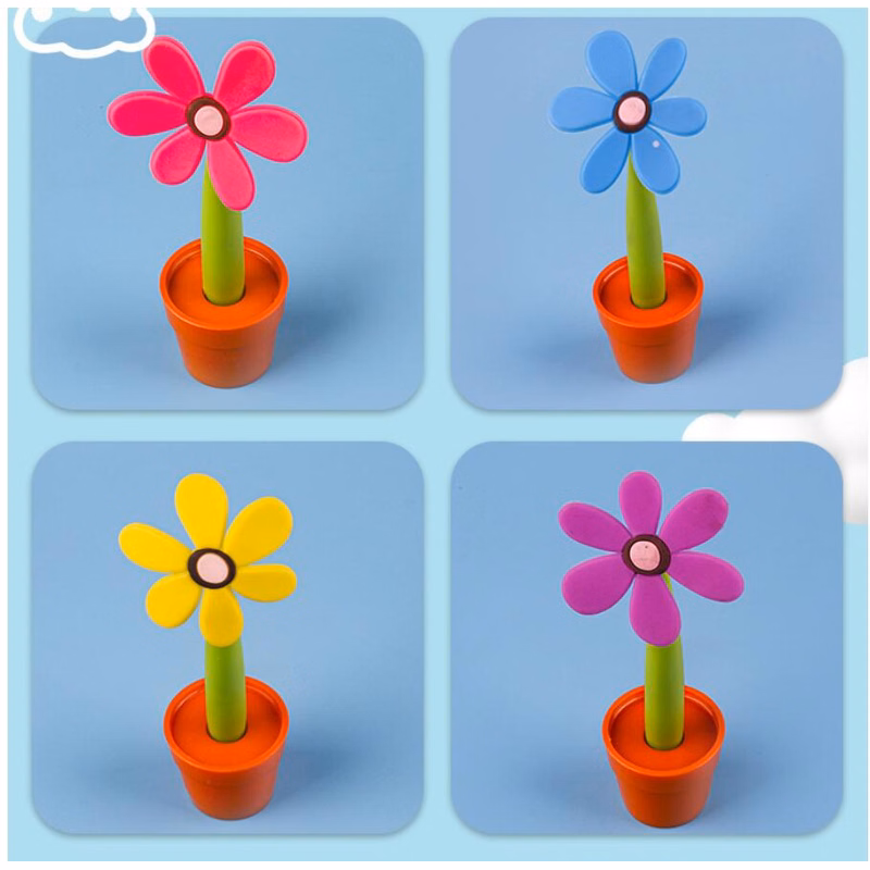 Cartoon Child Ballpoint Pen Flower Pot Shape