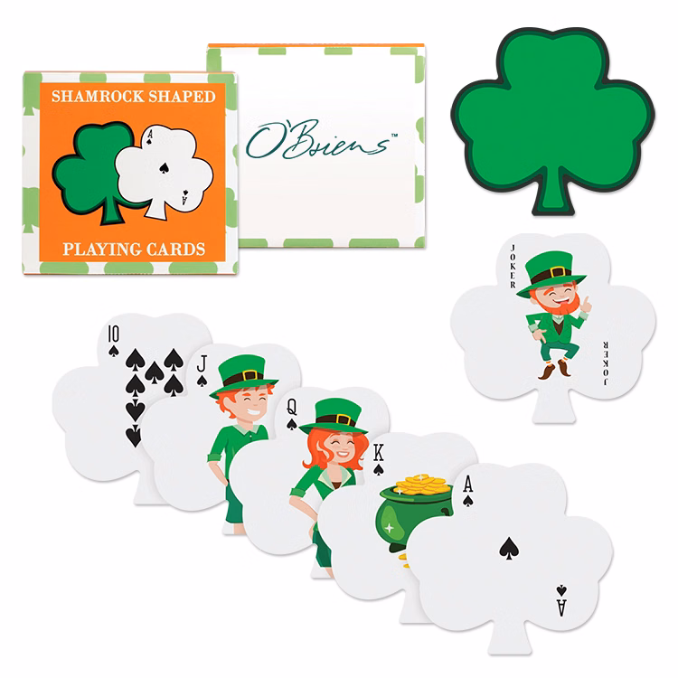 Shamrock-Shaped Playing Cards