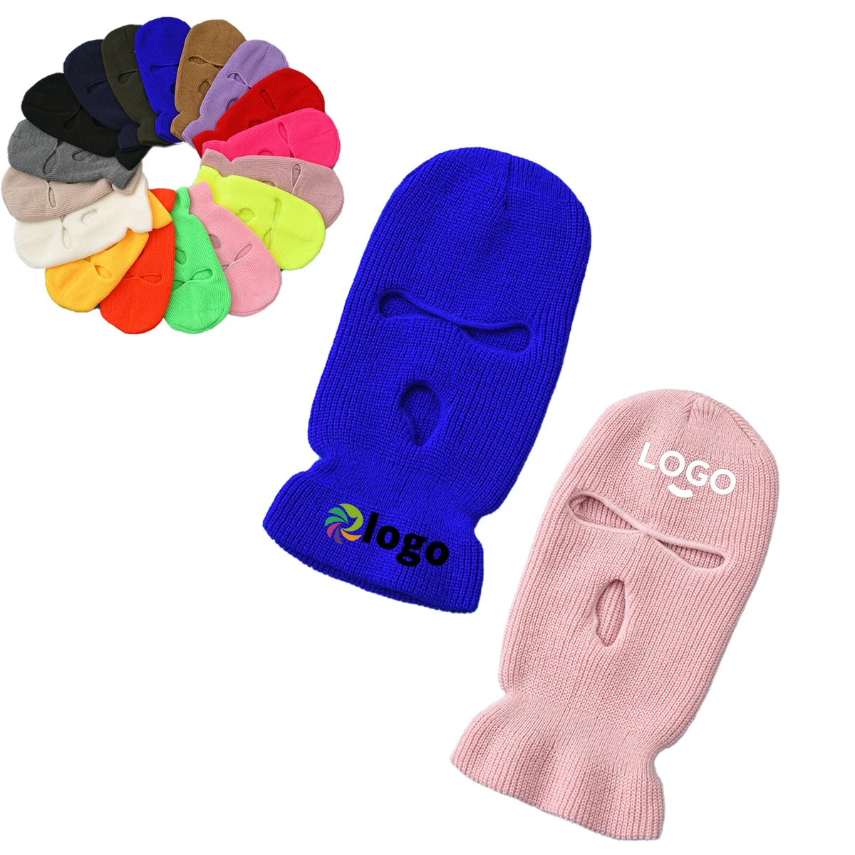 MOQ50 3-Hole Unisex Knit Full Face Cover Mask 1