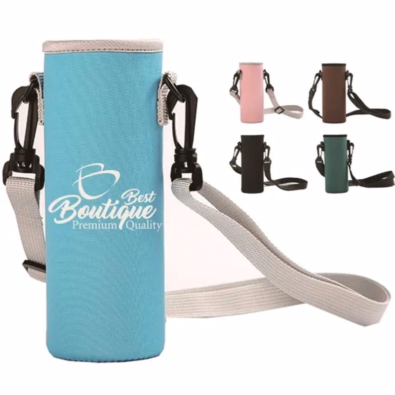 Portable Insulated Hiking Water Bottle Sling Carrier Bag
