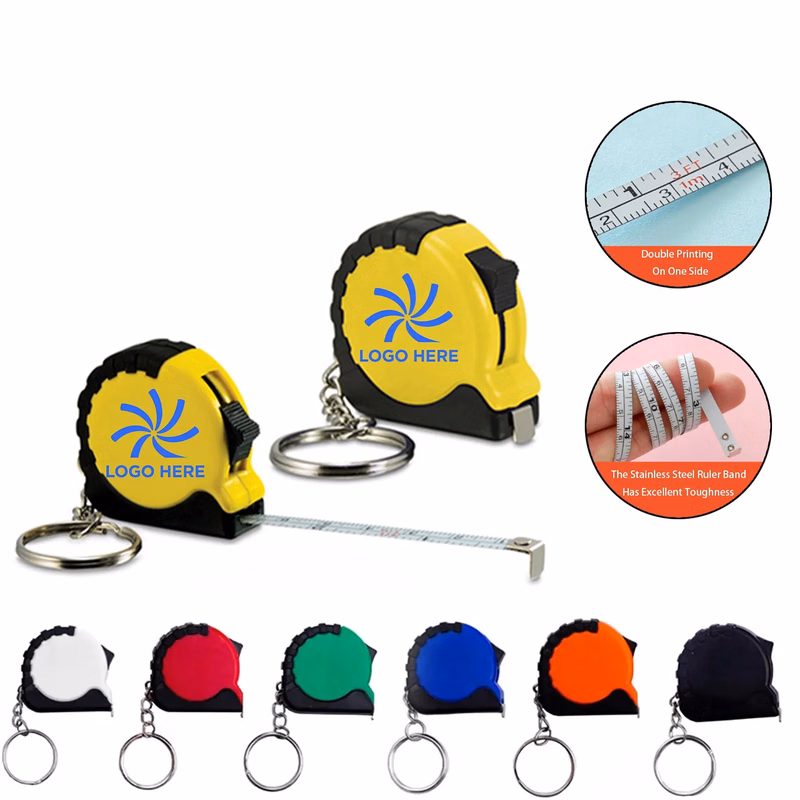 MOQ 20  Portable Mini Tape Measure Key Chain