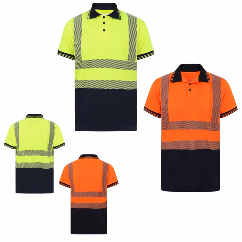 VISIPRO Short Sleeve Reflective Colorblock Safety Polo with