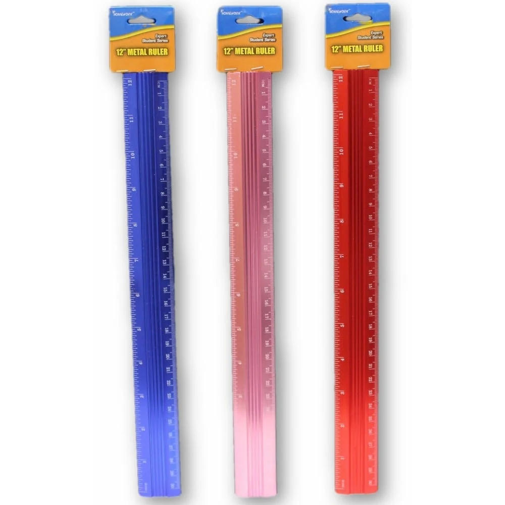 12" Metal Rulers - Assorted Colors 1