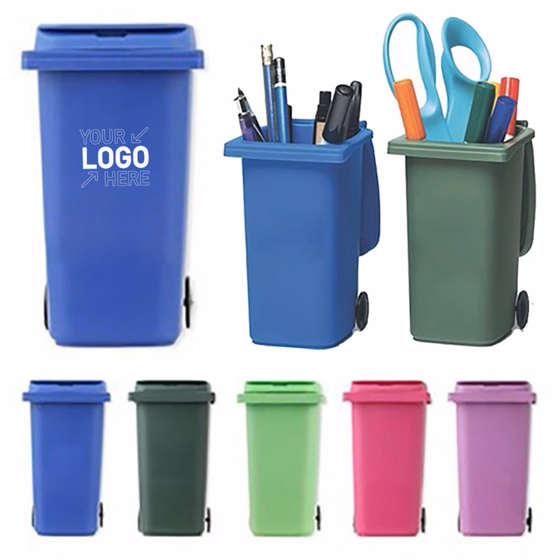 Mini Garbage Trash Can Pencil Holder