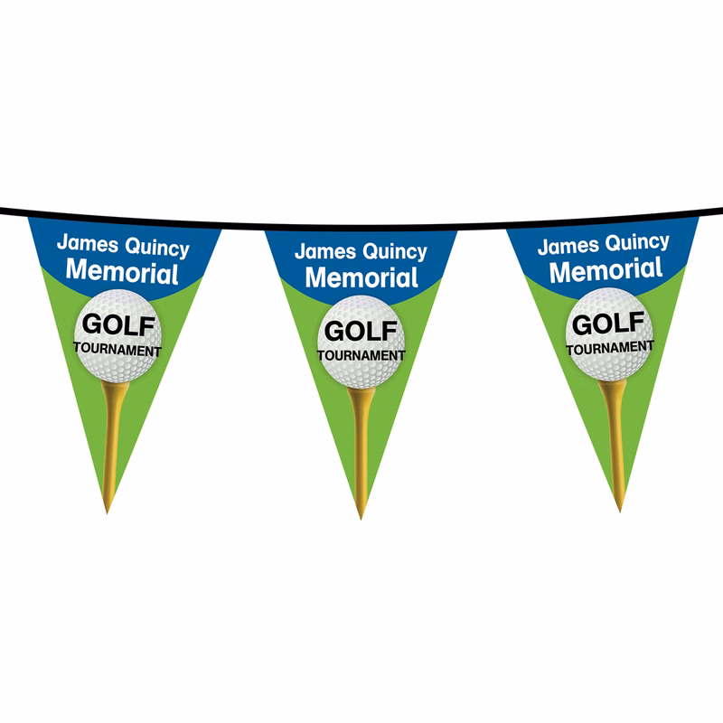 30' PVC Triangular Pennant Strings