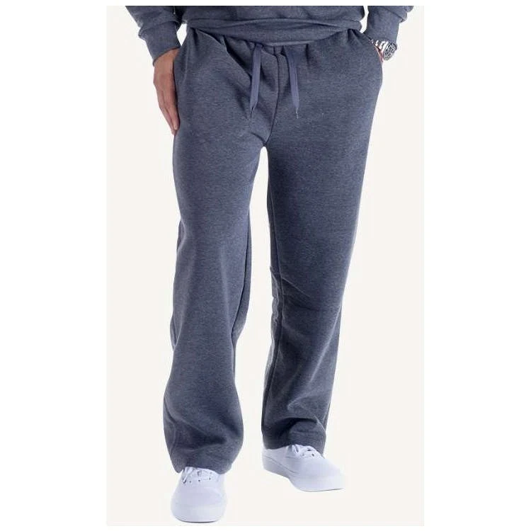 Men's Fleece Open Leg Sweatpants - Size 5XL Dark Gray 1