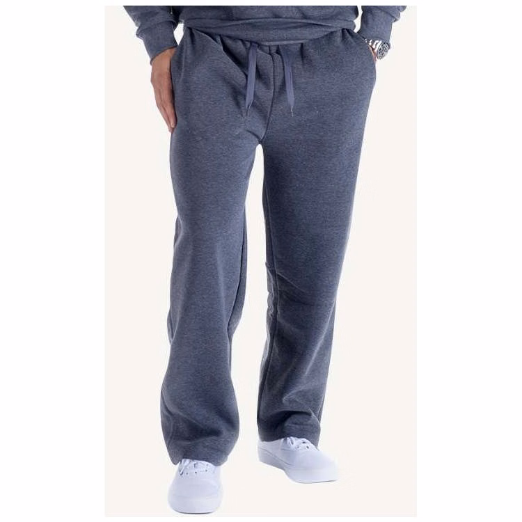 Men's Fleece Open Leg Sweatpants - Size 5XL Dark Gray
