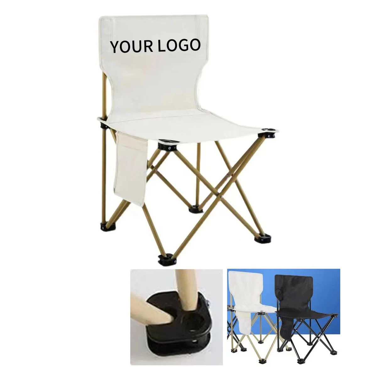 Folding Outdoor Chair with Storage Pockets and Bag 1